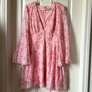 Large Floral Pink Dress